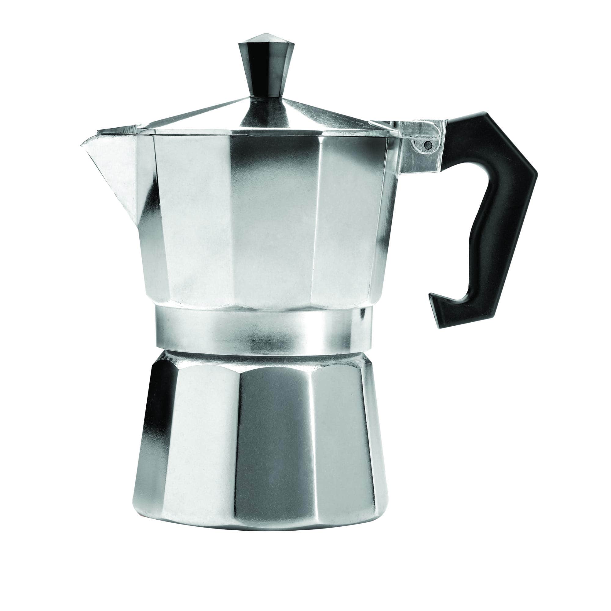 Dapper Styles - Classic Stovetop Espresso And Coffee Maker Moka Pot For Italian Cuban Cafe Brewing Greca Cafeteras 6 Cups - Silver-12 Cup