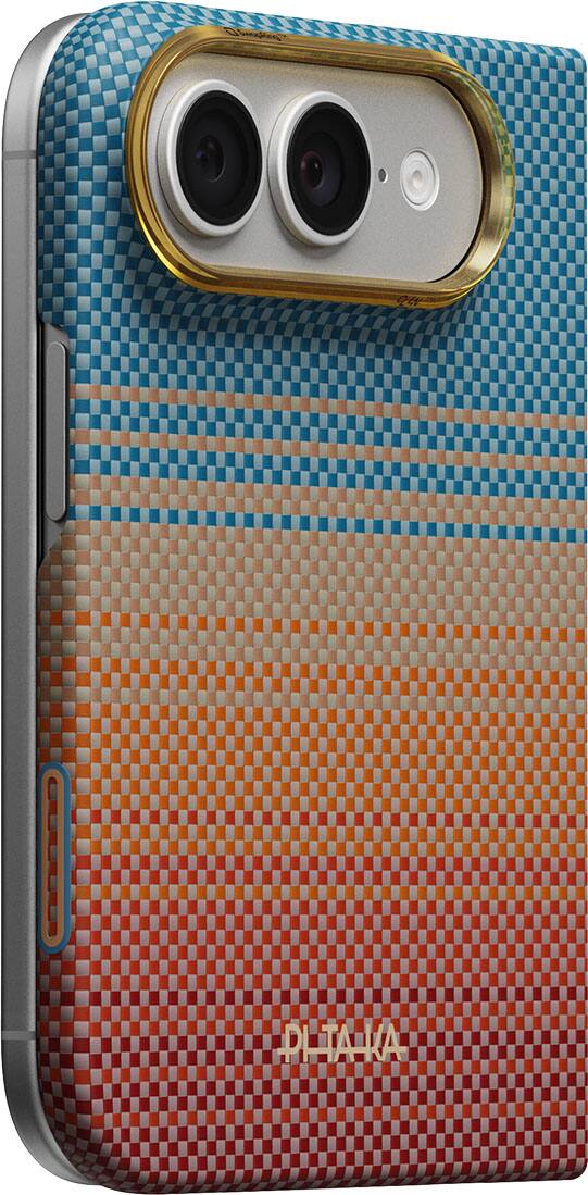 Angle. Pitaka - Edge Case for Apple iPhone Duo Back Cover - California Dream.