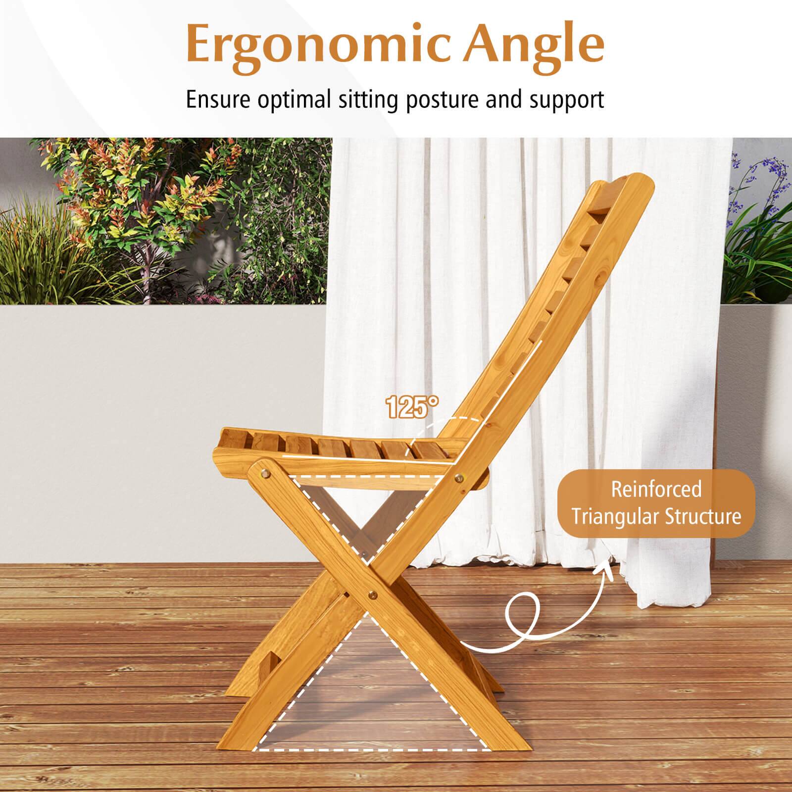 Ergonomic Angle  
Ensure optimal sitting posture and support  

125°  

Reinforced Triangular Structure