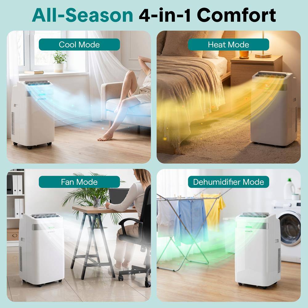 All-Season 4-in-1 Comfort

- Cool Mode
- Heat Mode
- Fan Mode
- Dehumidifier Mode