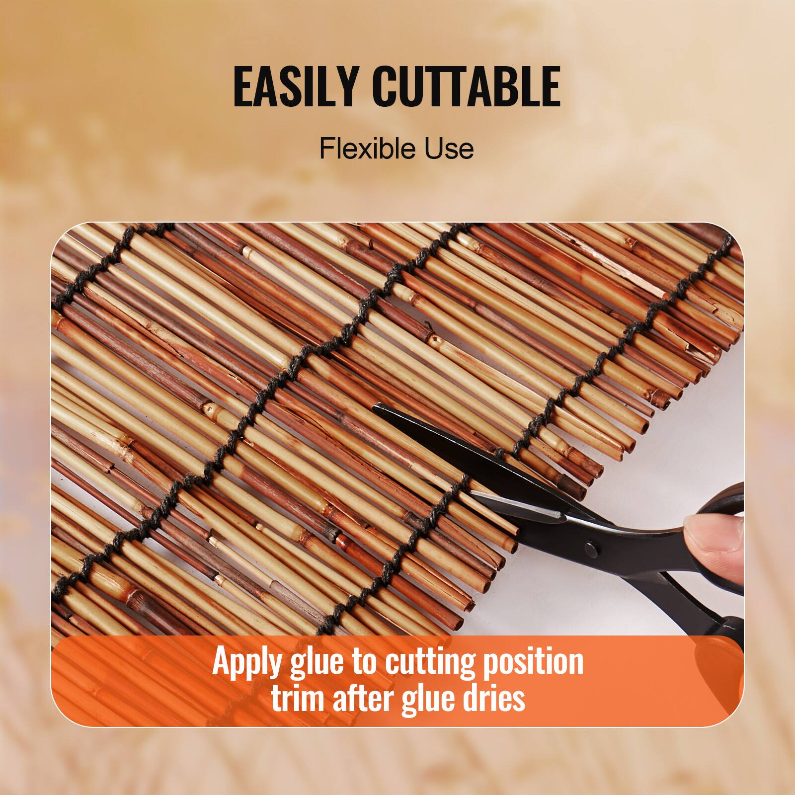 EASILY CUTTABLE  
Flexible Use  

Apply glue to cutting position  
trim after glue dries