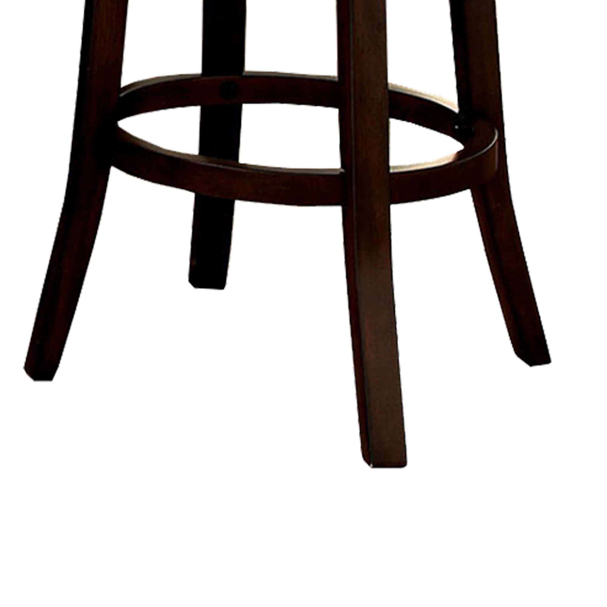 Back. Manhattan Lane - Swivel Barstool with Curved Open Low Back, Set of 2 - Gray and Brown.