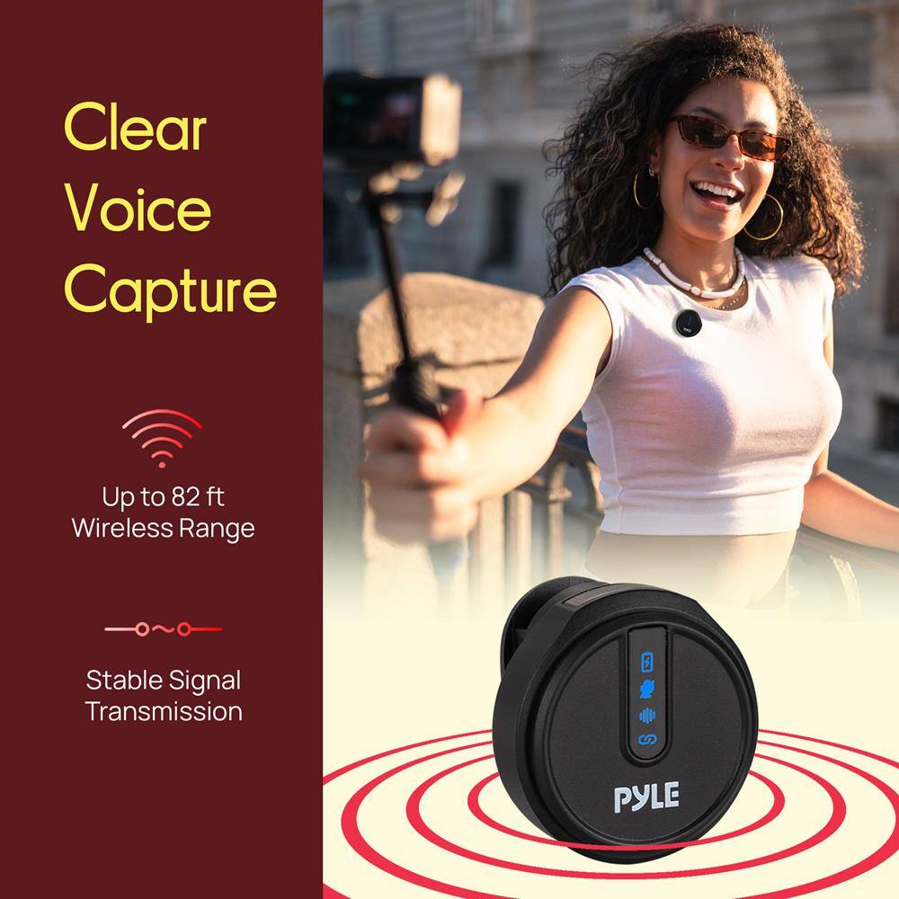 Clear Voice Capture  
Up to 82 ft Wireless Range  
Stable Signal Transmission  

PYLE