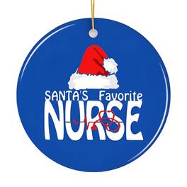 OrnamentallyYou - Santas Favorite Nurse Christmas Ornament - Multi-colored