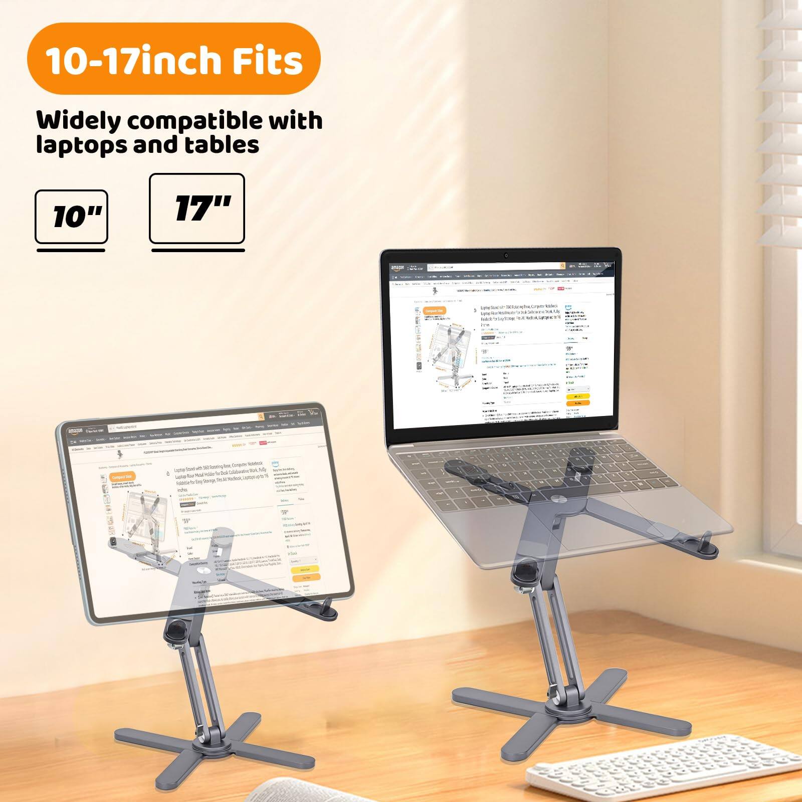 10-17 inch Fits  
Widely compatible with laptops and tables  
10" 17"