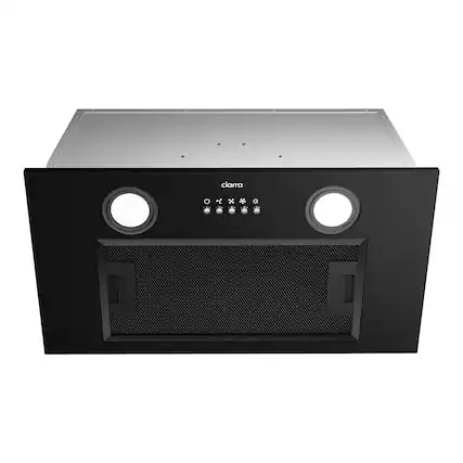 Front. Jeremy Cass - 20 in. 450 CFM Convertible Insert Range Hood with 3-Speed Exhaust Fan, Push Button Control - Black.