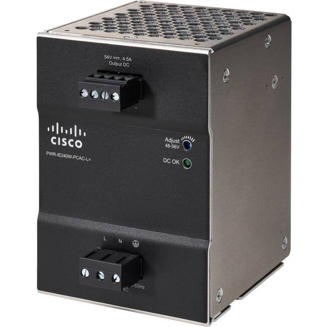 54V, 4.5A Output DC  
CISCO PWR-IE240W-PCAC-L  
Adjust 48-56V DC OK  
L N AC 50-60Hz