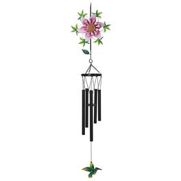 FC Design - 41"Long Spinning Windmill Flower with Hummingbird Wind Chime Outdoor Patio or Garden Hanging Decoration - Multi-Color