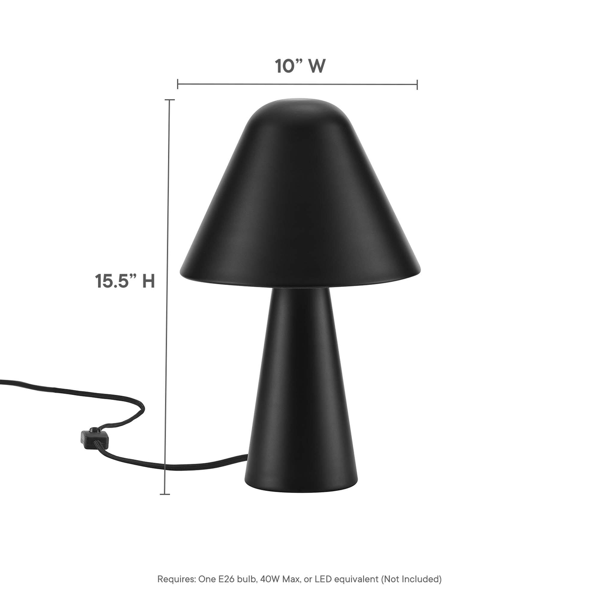 10" W  
15.5" H  

Requires: One E26 bulb, 40W Max, or LED equivalent (Not Included)