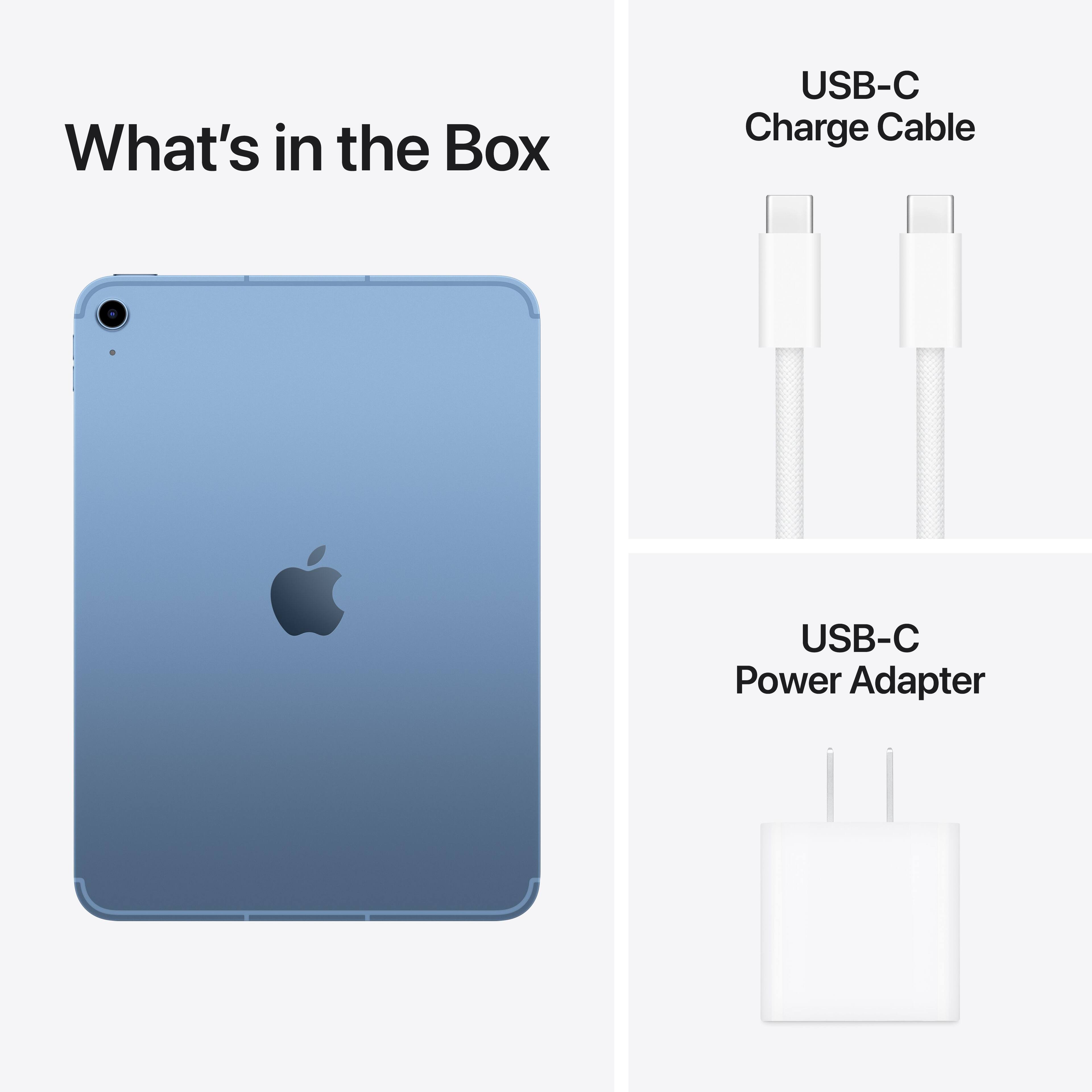 What's in the Box: USB-C Charge Cable and USB-C Power Adapter.