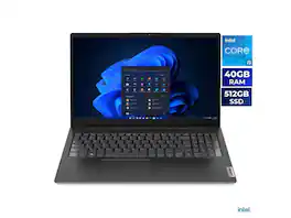 Lenovo - V15 G4 15.6" FHD Laptop, Intel Core i5-13420H, 40GB RAM, 512GB SSD, Windows 11 Home, Black