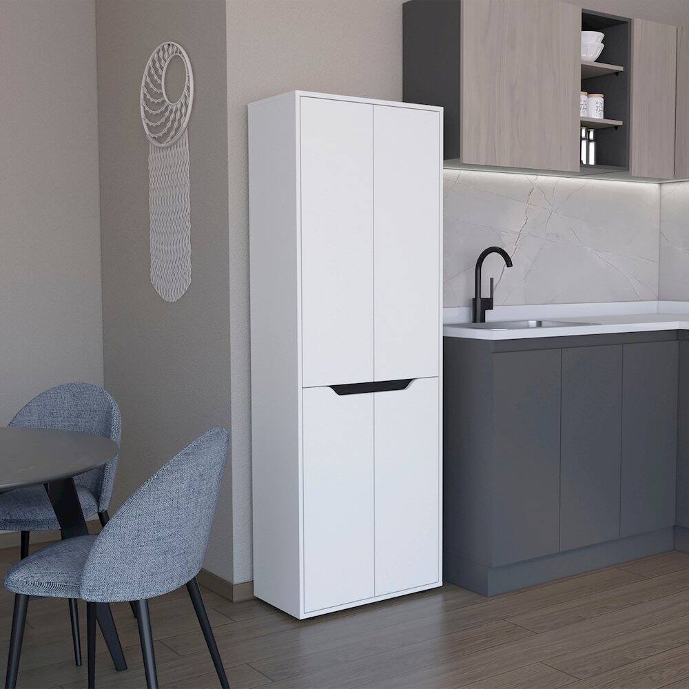 Alt View 2. TuHome - Ambery 180 Armoire Light Gray MDF - Gray.