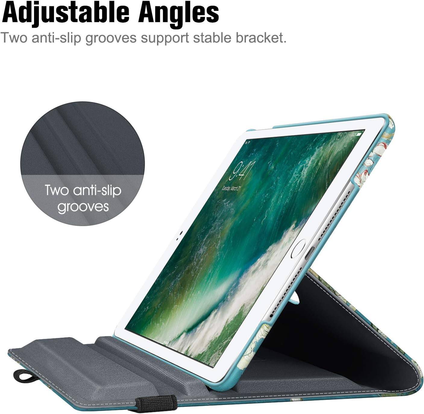 Adjustable Angles  
Two anti-slip grooves support stable bracket.  

Two anti-slip grooves