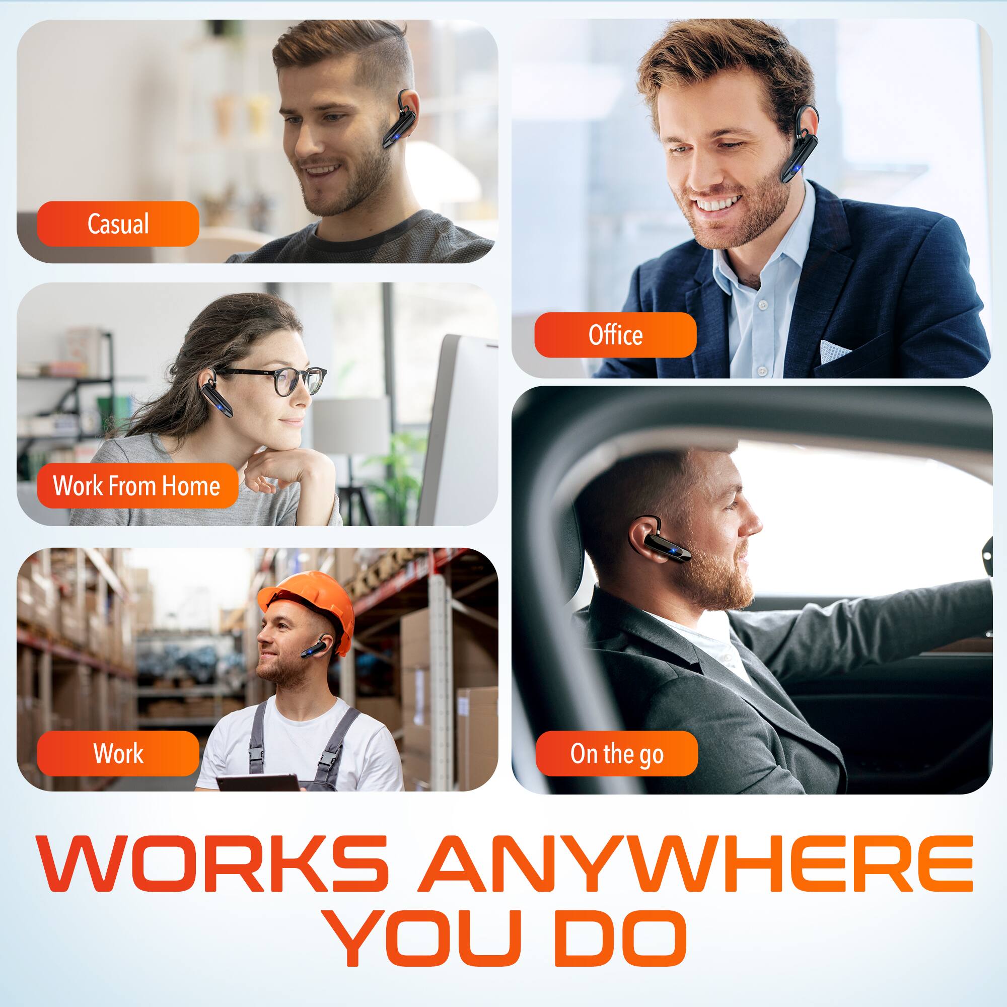 Casual, Office, Work From Home, Work, On the go, WORKS ANYWHERE YOU DO