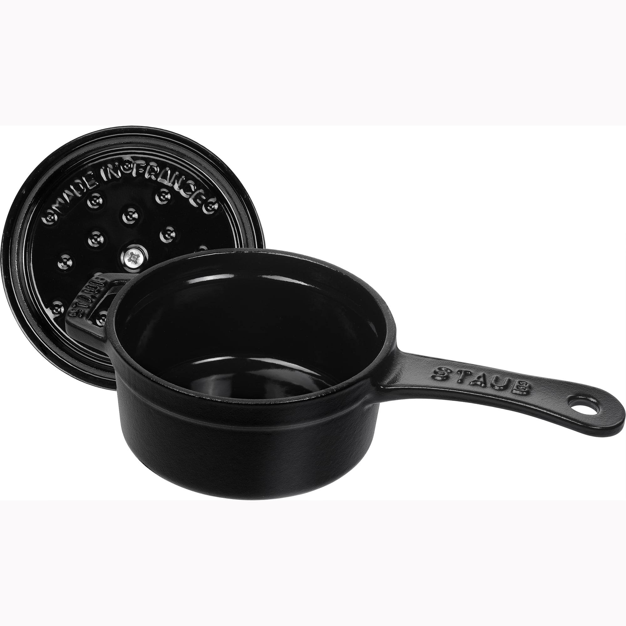 Staub - Cast Iron 0.25-qt Mini Saucepan - Matte Black - Thumbnail 2