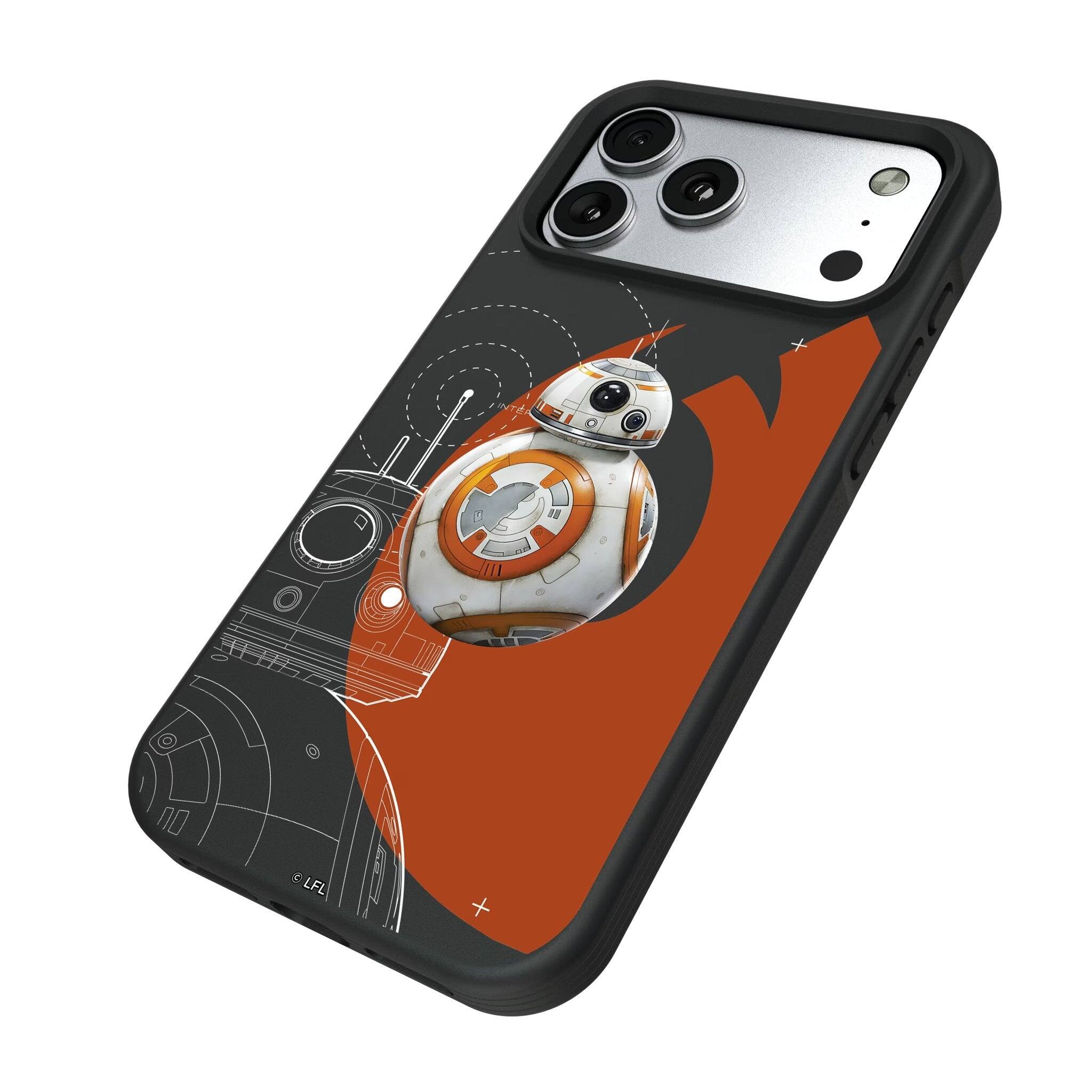 Angle. Keyscaper - Star Wars: The Force Awakens FactionTech Bump Phone Case - Apple iPhone 17 - BB-8.