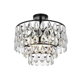 Elegant Lighting - Mila 16 inch flush mount in - Black