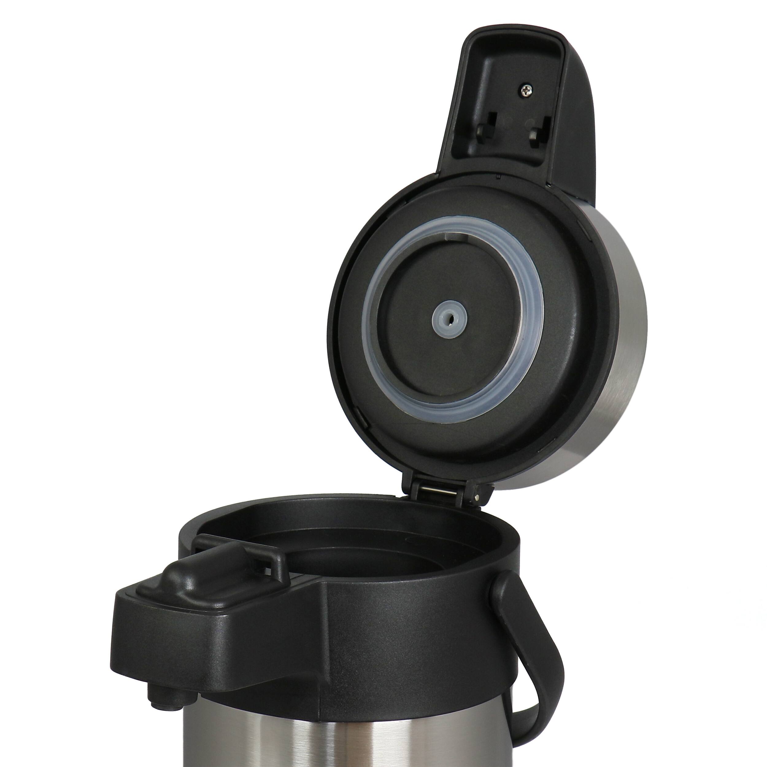 Alt View 5. MegaChef - MegaChef 3.17 Quart Stainless Steel Vacuum Body Pump Cap Air Pot - Silver.