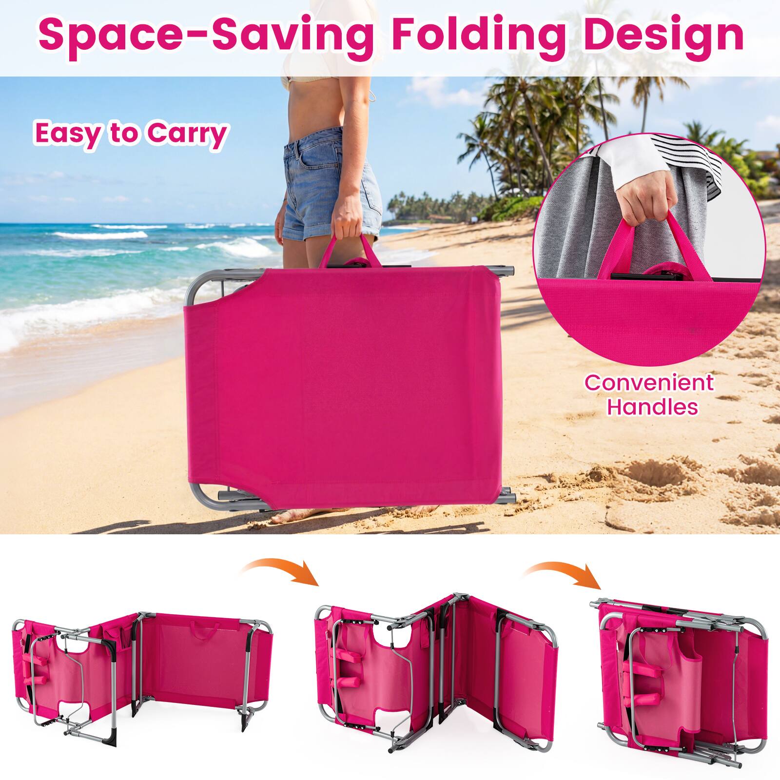 Space-Saving Folding Design  
Easy to Carry  
Convenient Handles