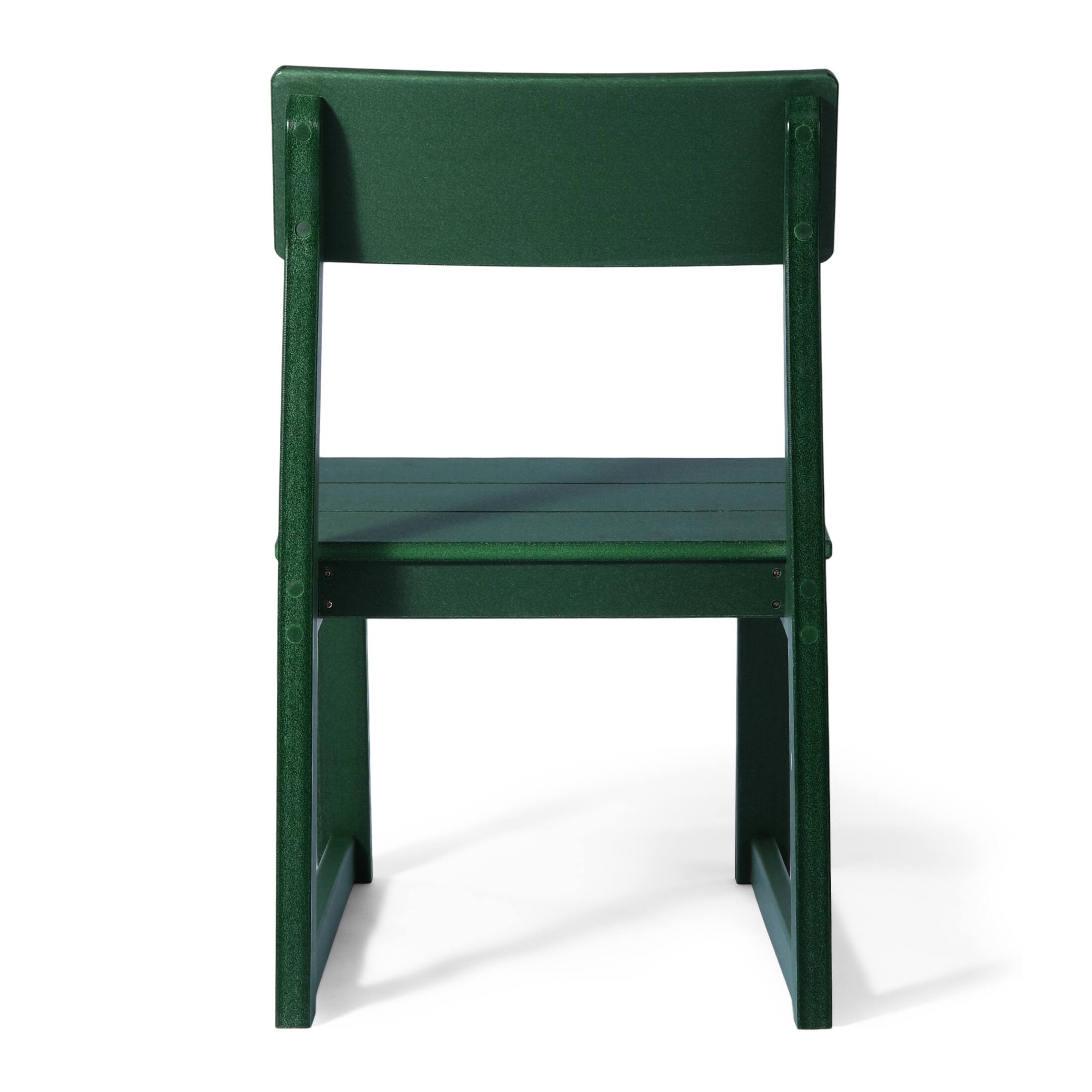 Alt View 1. WestinTrends - WestinTrends Paloma Modern HDPE Outdoor Armless Patio Dining Chairs (Set of 2) - Dark Green.