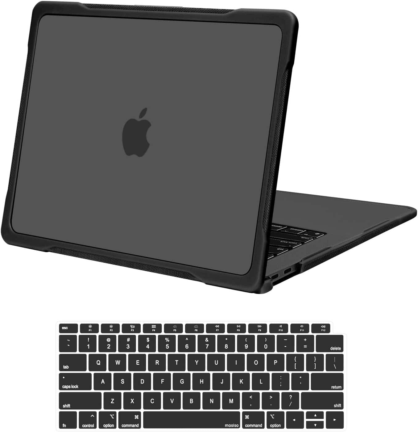 mosiso - Case for MacBook Air 13 inch Case M1 A2337 A2179 A1932 2021-2018, Crack Resistant Cover with TPU Bumper & Keyboard Cover - Black price history on PriceWatchPro