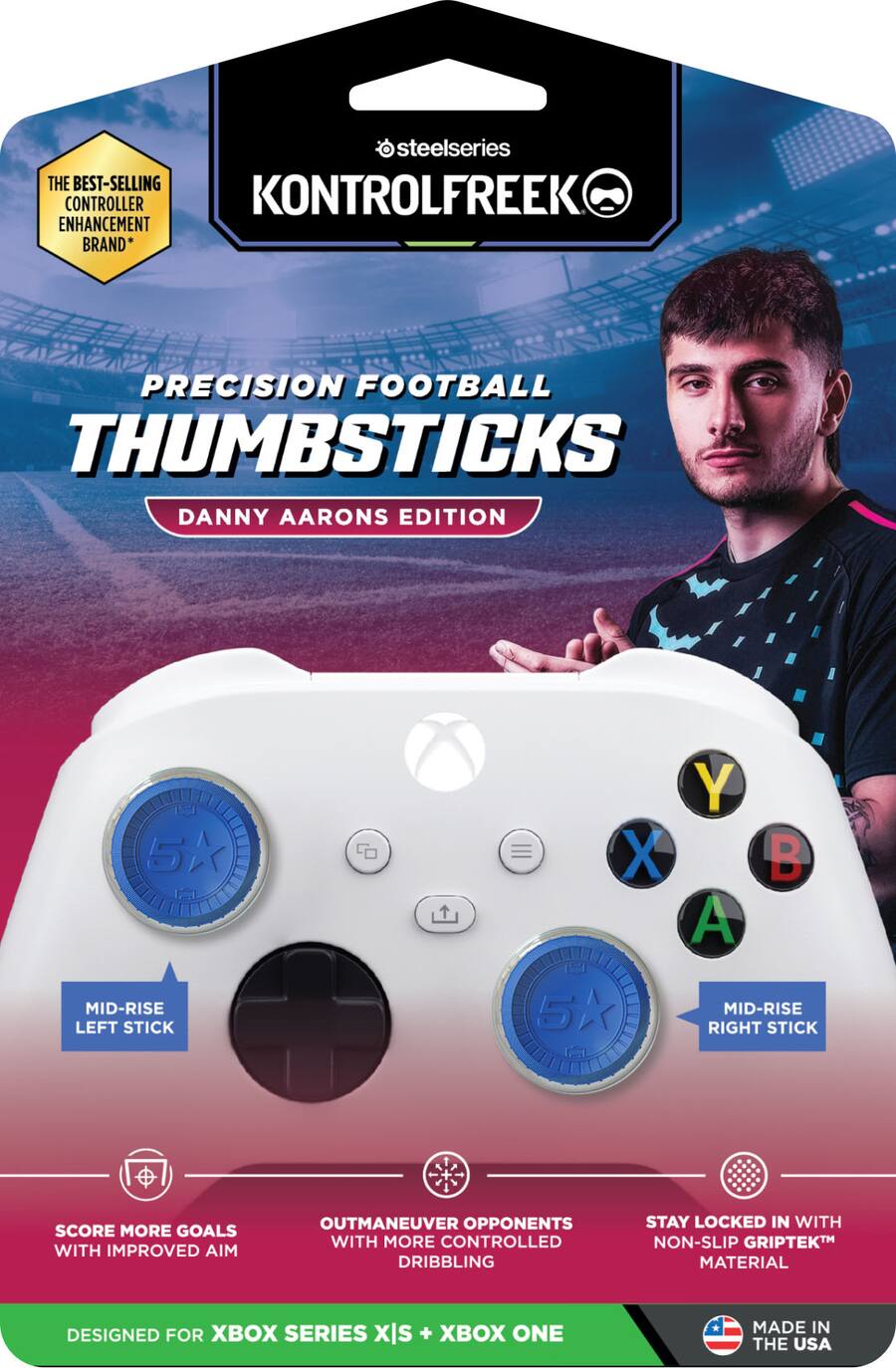 Xbox Controller Football KontrolFreek Danny Aarons Edition Precision Football Thumbsticks for ...