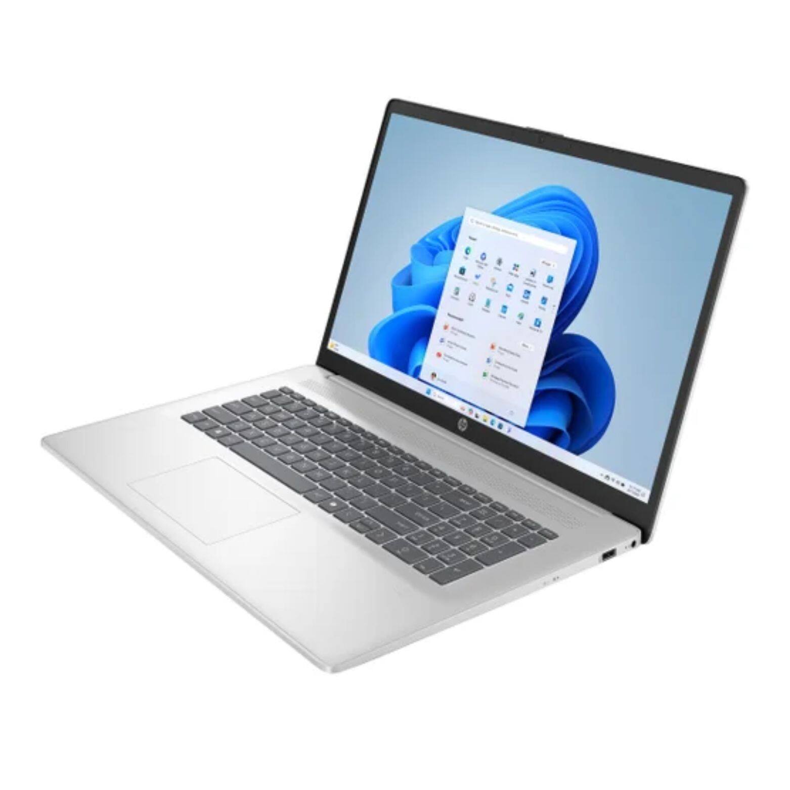 Alt View 2. HP - 17-cn4153cl 17.3" HD+ Touch Intel Core 5 120U 1.4 GHz 16 GB DDR4 1TB SSD Intel Graphics Windows 11 Home Laptop - Natural Silver.