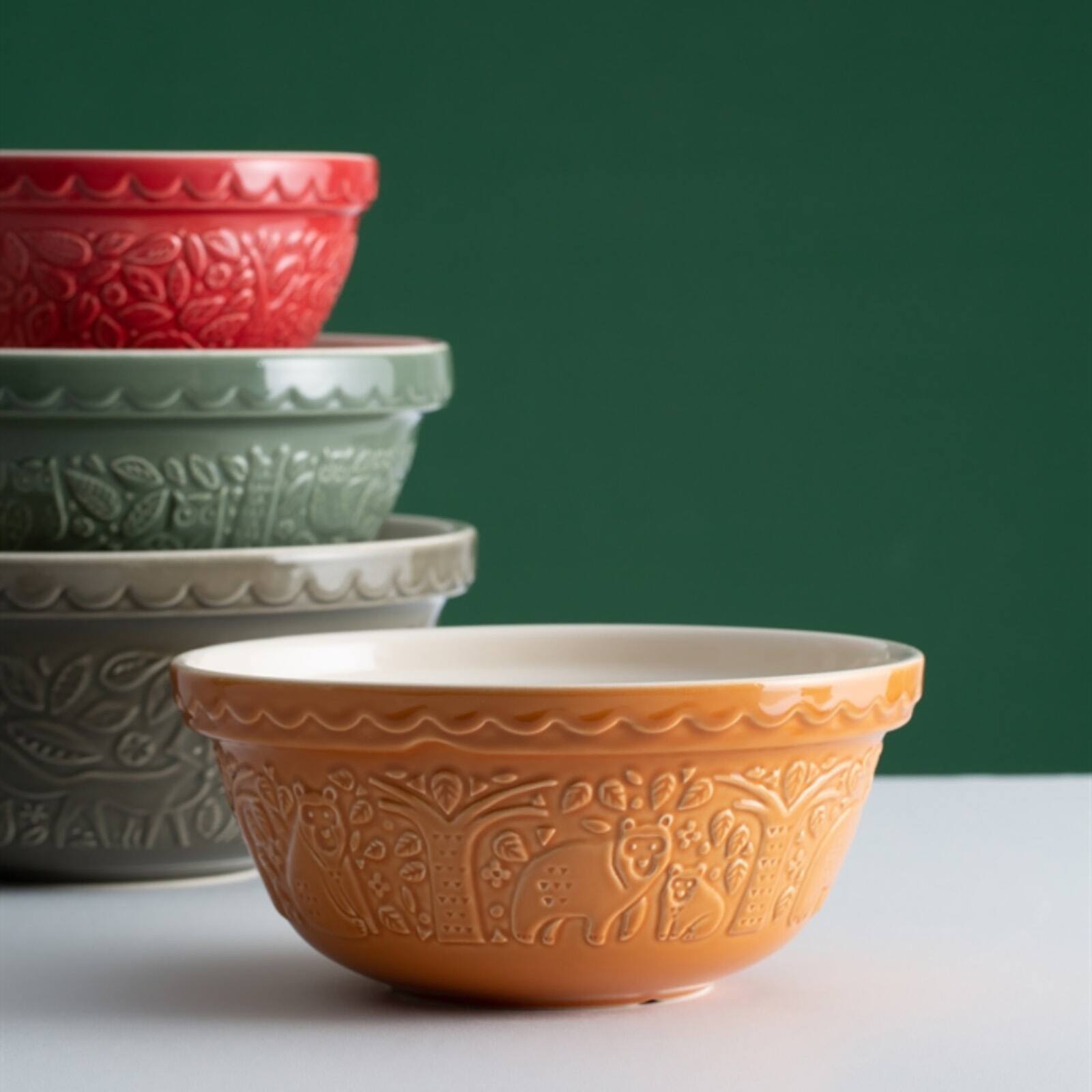 Alt View 2. Mason Cash - In The Forest Bear Size 24 Mixing Bowl, Ochre, 2.15 Quart - Ochre.