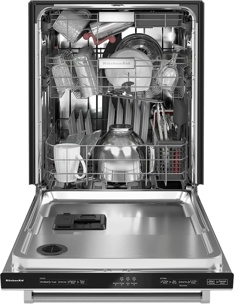 KitchenAid KitchenAid cTsES eProWuch . Togh - spess mau -e Onily D -- w -  / arvng - -d OITENS Tamp Wout Sau 2-4H Knse eeal Dry Delay Start Cancel RESUNE - A