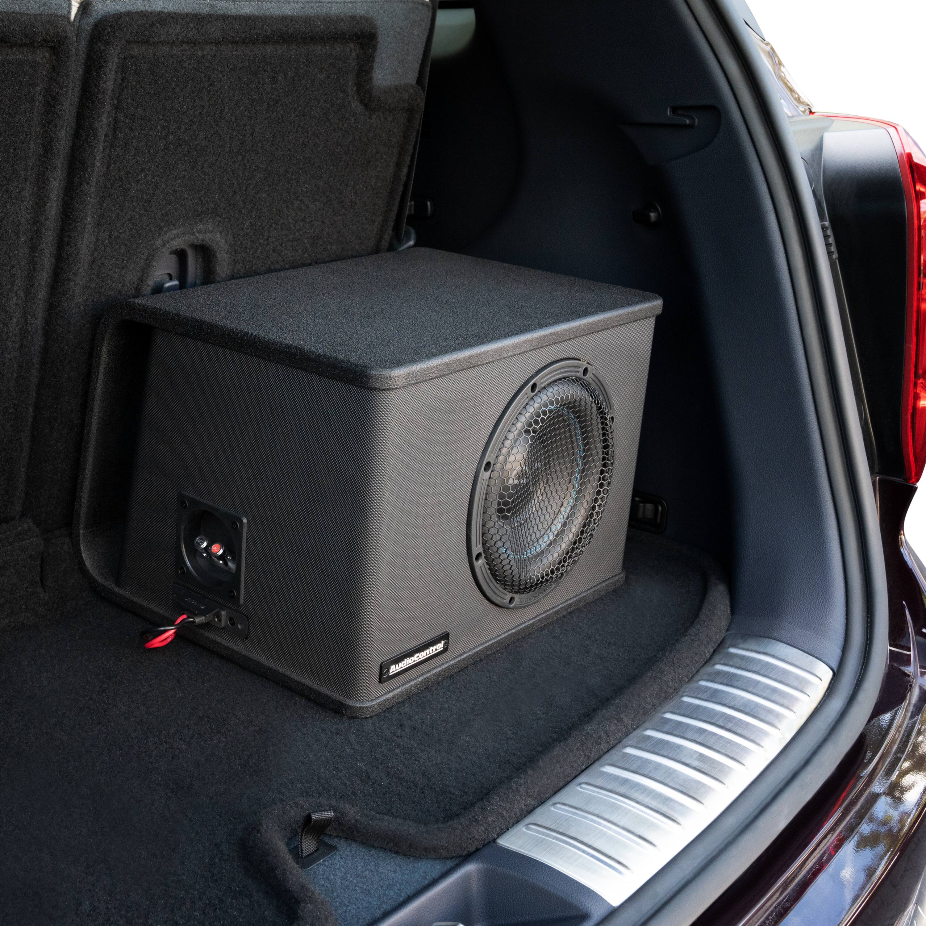 Alt View 21. AudioControl - Spike Series 8” Single-Voice-Coil 2-Ohm Loaded Vented Subwoofer Enclosure - Black.