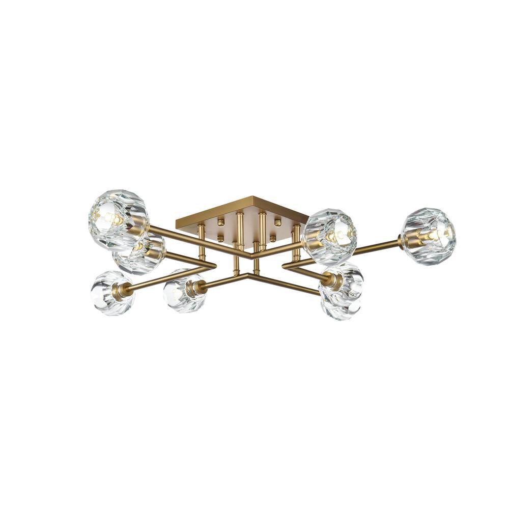 Alt View 6. Elegant Lighting - Eren 31 inch Flush Mount in Satin Gold - Satin Gold.