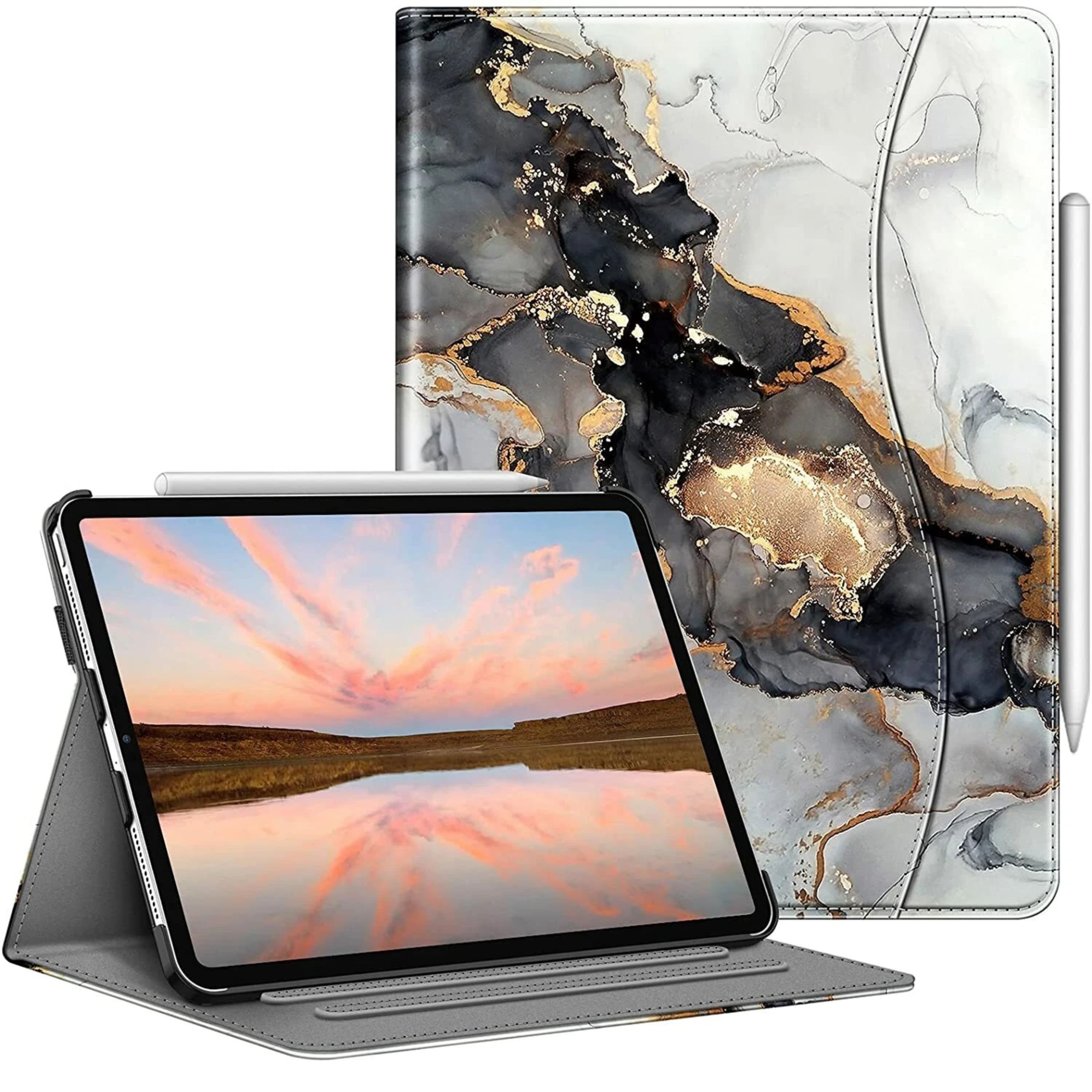 Kitcheniva - Protective Folio Stand Cover For iPad Pro 11 Inch 4th Gen 2022 And 2021 - Cloudy Marble