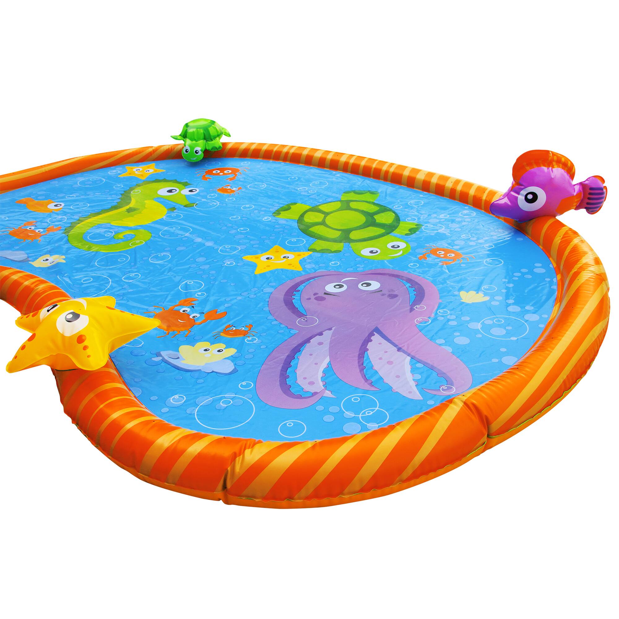 Back. Banzai - Banzai Jr. 58 Inch Sprinkle Friends Outdoor Water Play Mat.