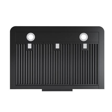 Front. Onefly - 36 inches - Ducted - Under Cabinet Range Hood - Black Stainless Steel.