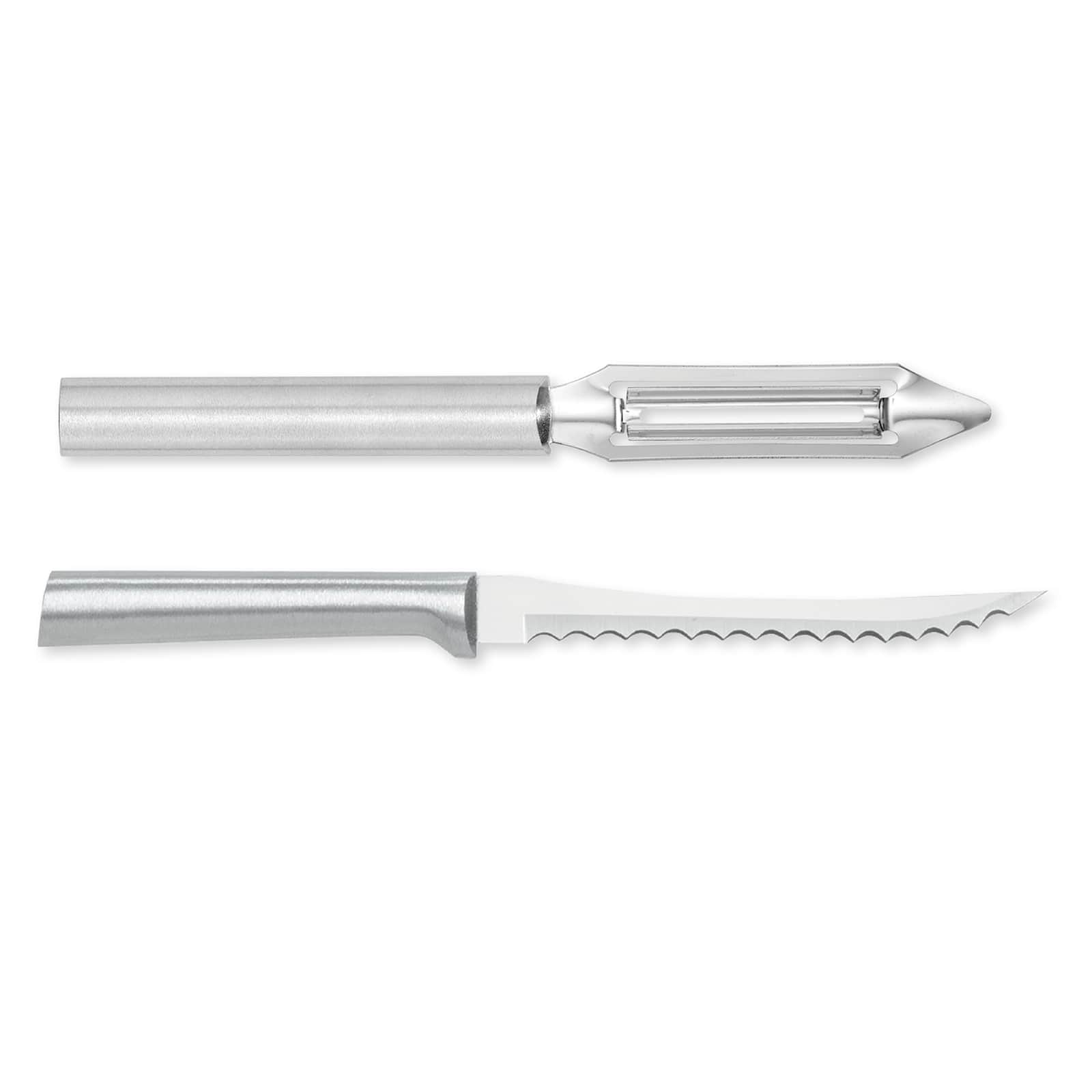 Rada - Cutlery 2-Inch Deluxe Vegetable Peeler & 5-Inch Tomato Slicer Stainless Steel Serrated Blade, Handles - Silver price history on PriceWatchPro