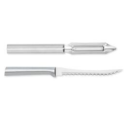 Rada - Cutlery 2-Inch Deluxe Vegetable Peeler & 5-Inch Tomato Slicer Stainless Steel Serrated Blade, Handles - Silver