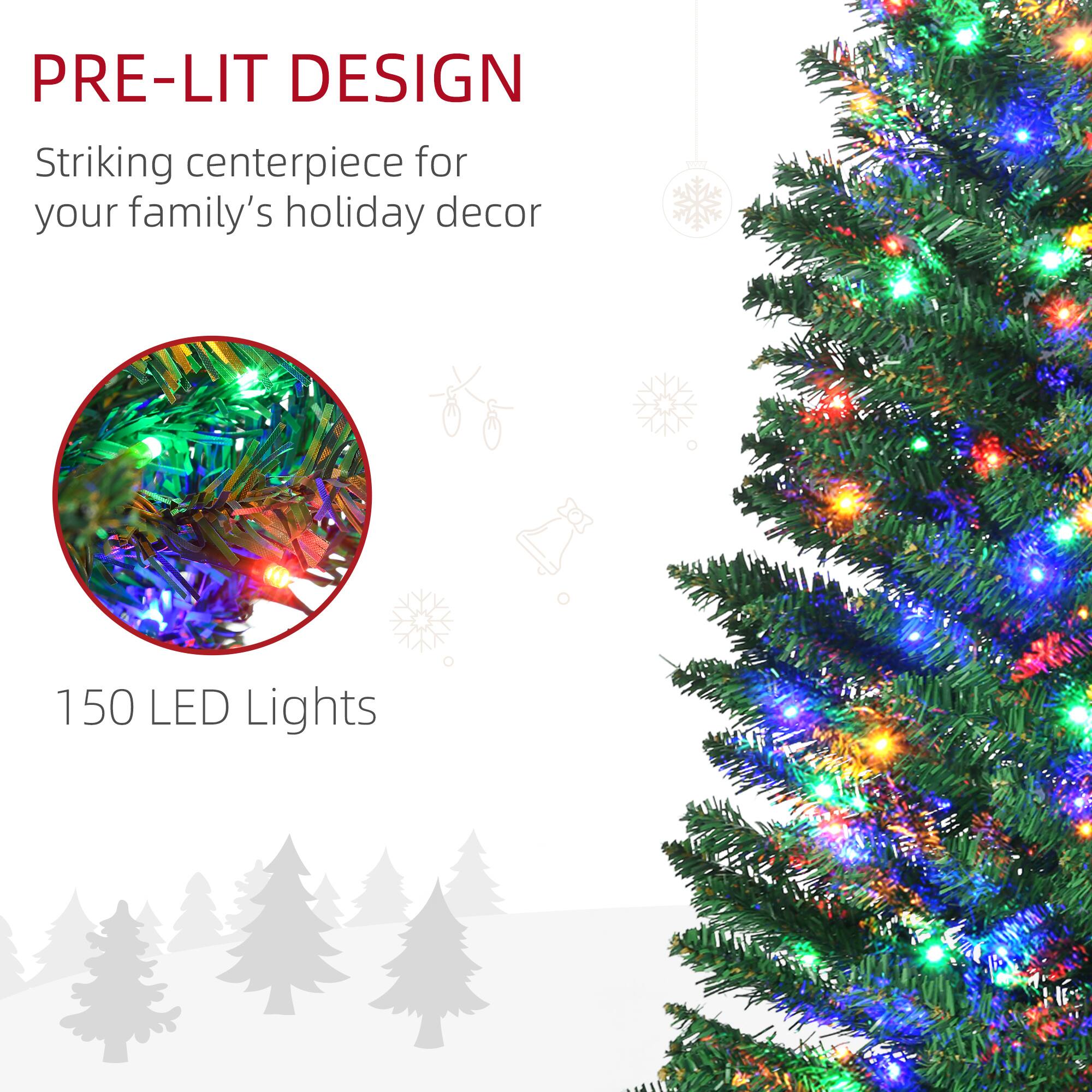 PRE-LIT DESIGN  
Striking centerpiece for your family's holiday decor  

150 LED Lights
