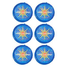 Solar Sun Rings - UV Resistant Pool Spa Heater Circular Solar Cover, Blue (6 Pack)