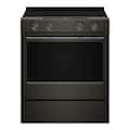 KitchenAid - 30 in. Wide 5 elements 5.3 cu. ft. Smart Slide-In Electric Range with Two Even-Heat Hyper Elements - Black Ore