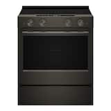 KitchenAid - 30 in. Wide 5 elements 5.3 cu. ft. Smart Slide-In Electric Range with Two Even-Heat Hyper Elements - Black Ore