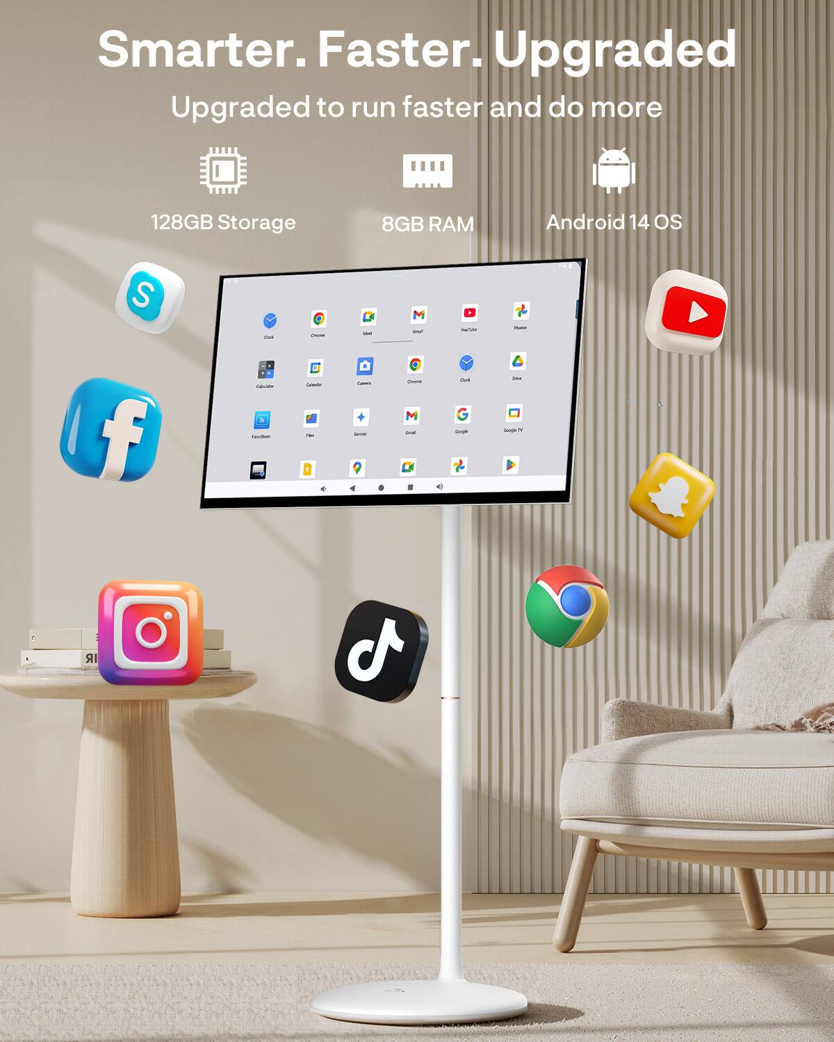 Smarter. Faster. Upgraded

Upgraded to run faster and do more

128GB Storage
8GB RAM
Android 14 OS