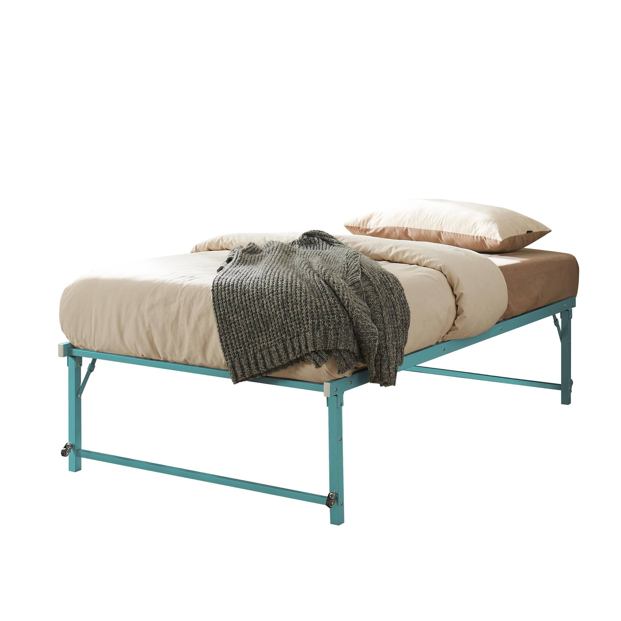 Kings Brand Furniture Amara Trundle Bed Turquoise - Best Buy