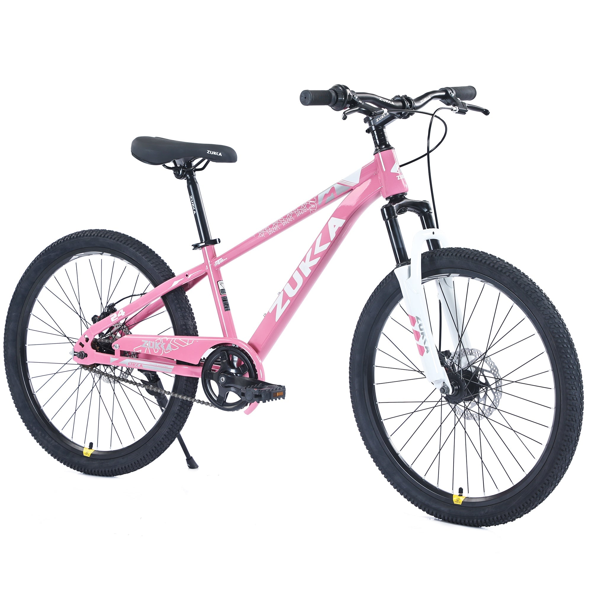 BreeBe - ZUKKA Mountain Bike,24 Inch MTB for Boys and Girls Age 9-12 Years,Multiple Colors - Pink