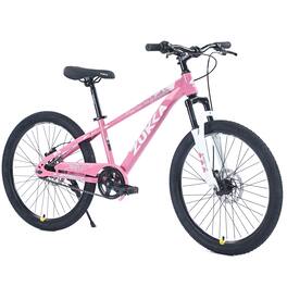 BreeBe - ZUKKA Mountain Bike,24 Inch MTB for Boys and Girls Age 9-12 Years,Multiple Colors - Pink