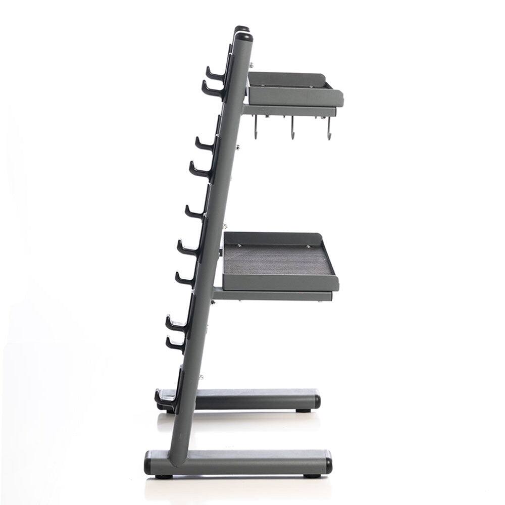 Alt View 4. Power Systems - Cable Attachment Bar & Accessory Rack, Storage Rack for Curl Bars, Straight Bars & More - Black.