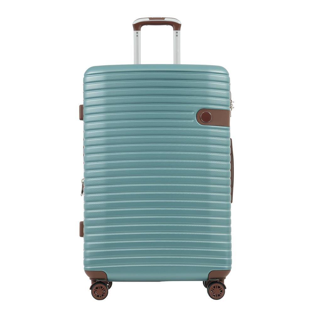 Angle. BreeBe - 4 Piece ABS Hardshell Luggage Set Lightweight Expandable Suitcase with 4 Packing Cubes TSA Lock Spinner Wheels - Blue.