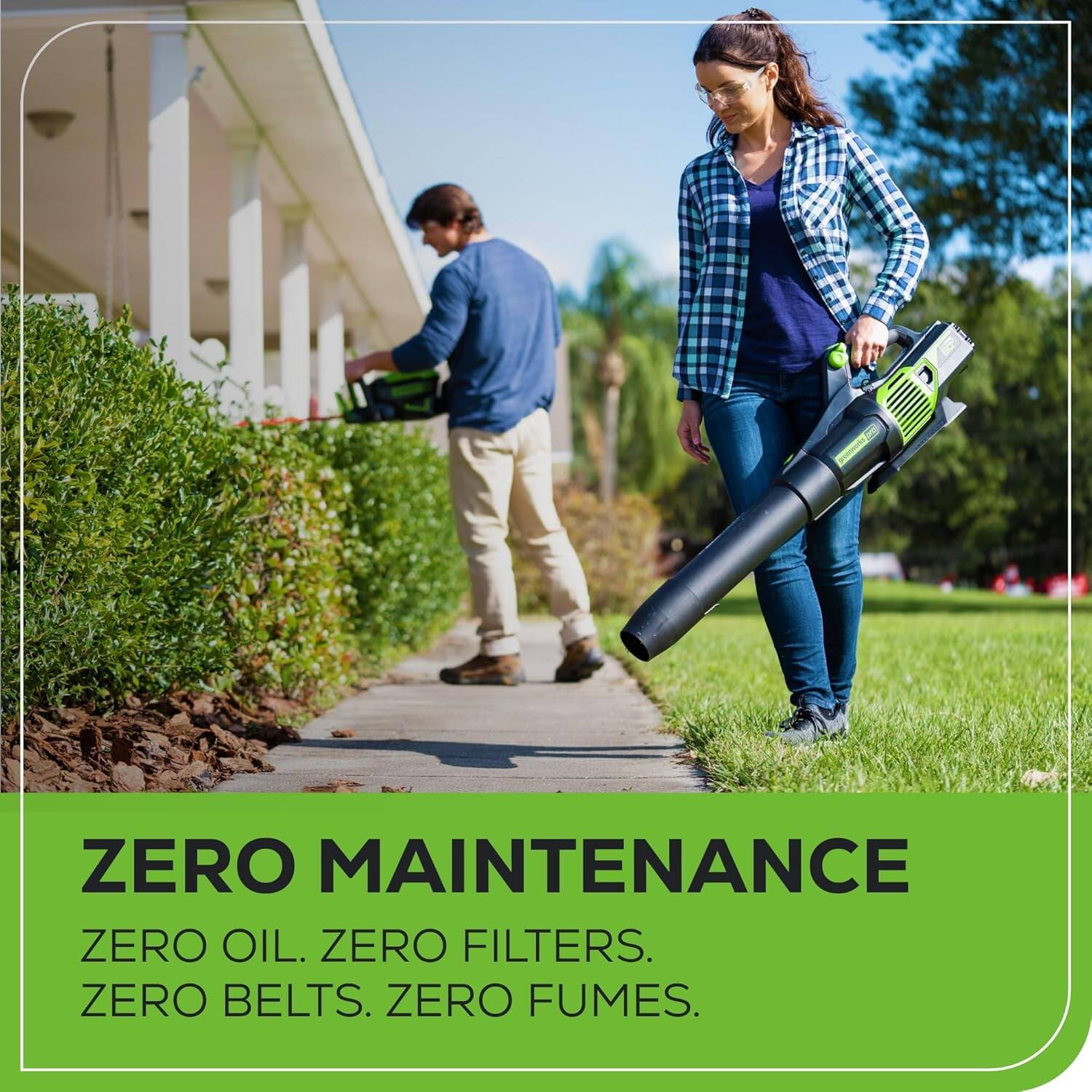 ZERO MAINTENANCE  
ZERO OIL. ZERO FILTERS. ZERO BELTS. ZERO FUMES.