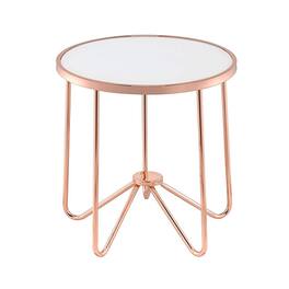 Manhattan Lane - Alivia End Table - Glass & Rose Gold