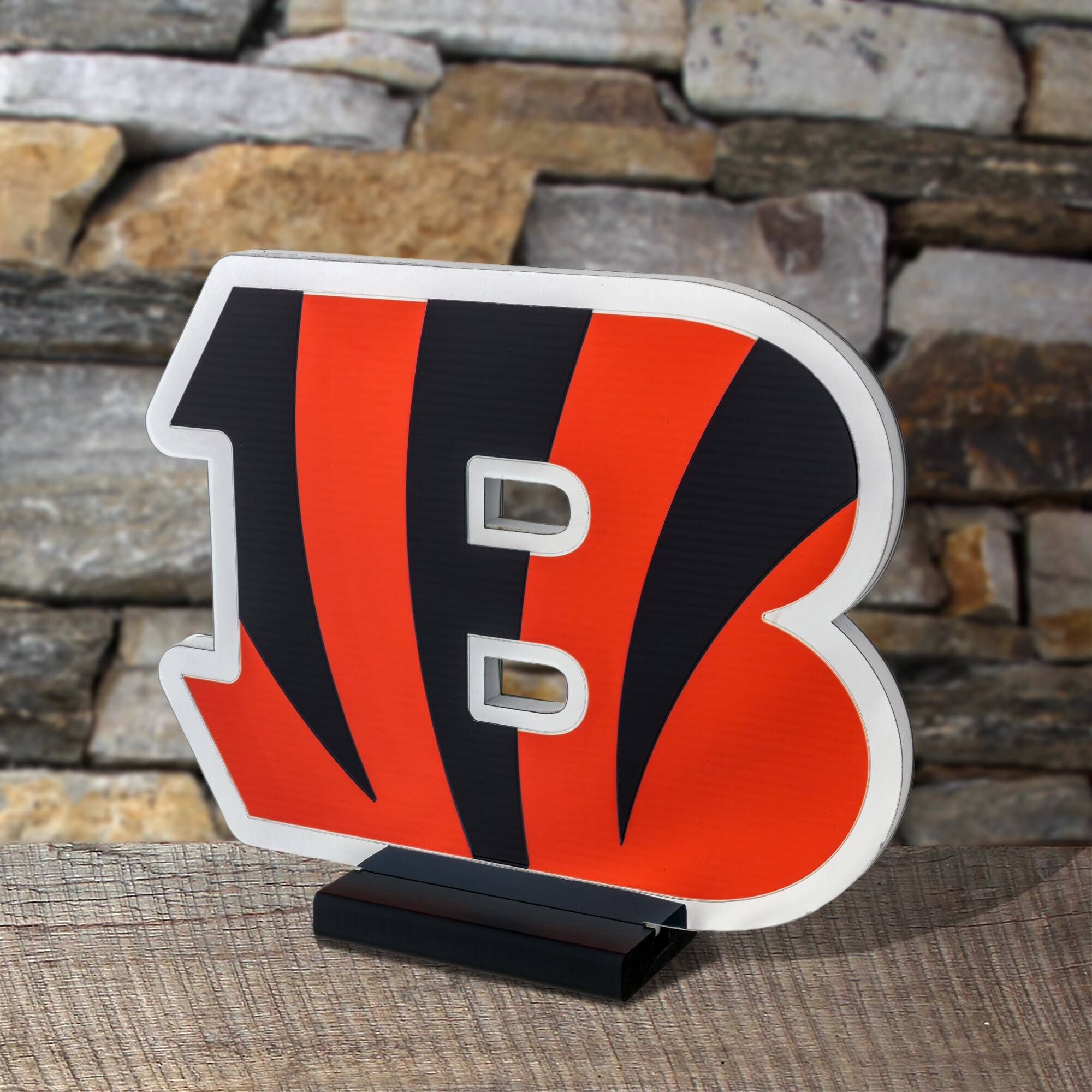 Alt View 3. Sporticulture - Cincinnati Bengals LED Infinity Logo Light - Multicolor.