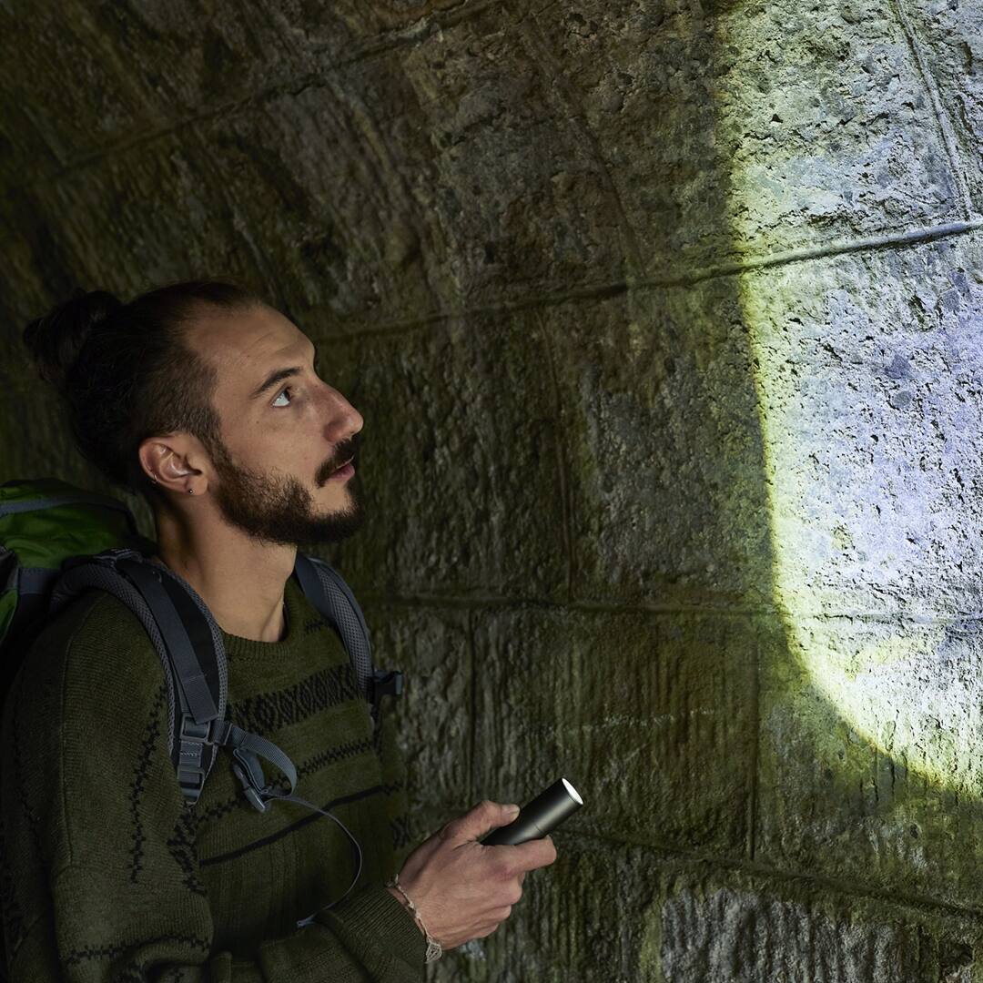 Alt View 15. HOTO - Flashlight Lite, LED, USB-C Rechargeable, 1000 lumens, Zoomable, 5 Modes for Camping, Emergencies, Home Use - Black.